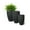 Black, variant on Algreen Products 87311 Athena Self-Watering Flower Pot and Planter, Brownstone