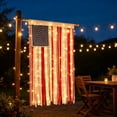 thumbnail image 4 of 4th of July Fringed Drapery Flag, 1776 Patriotic Blue Star Hanging Banner, Built-in LED String Light Decor for Independence Day Party Doorway Window Home Backyard Festival Celebration, 4 of 7