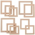thumbnail image 4 of HLONK 50 Pcs Solid Wood Frame Photo Mini Picture Frames Bulk Model Wooden For Crafts Unfinished, 4 of 6