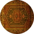 thumbnail image 1 of Ahgly Company Indoor Round Persian Yellow Traditional Area Rugs, 3' Round, 1 of 4