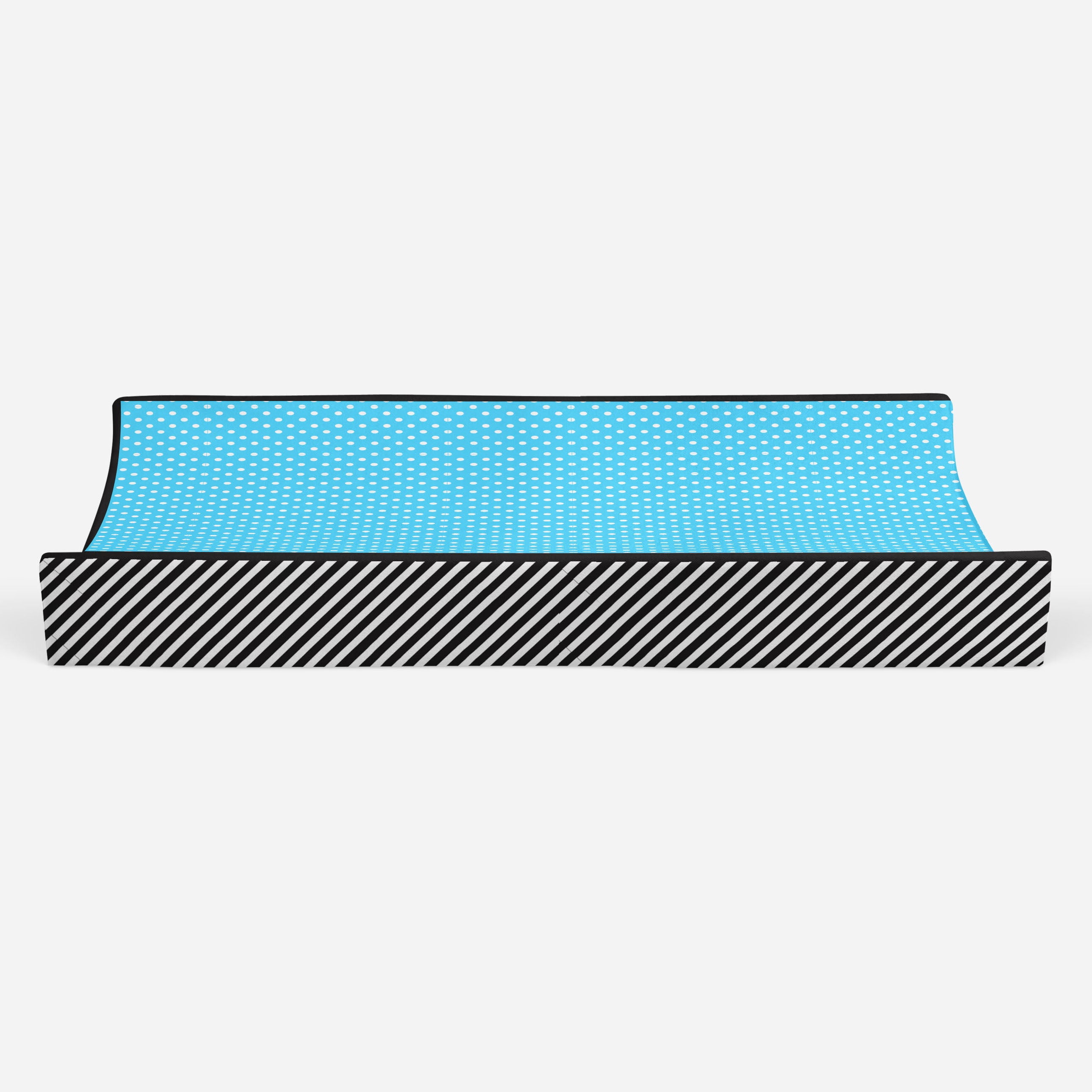 Bacati - Love Aztec Black/Aqua Neutral Quilted Changing Pad Cover