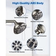 thumbnail image 4 of Pommeau de Douche Haute Pression 4.7 Pouces Pommeau de Douche Fixe 7 Jets avec Rotule Réglable en Laiton - Excellent Remplacement pour Votre Pommeau de Douche (FM-001 Nickel Brossé), 4 of 4
