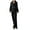 Black, variant on ICHUANYI Women's Fashion Double-Breasted Business Blazer Pant Suit Set for Work Fall Winter Outfits 2023