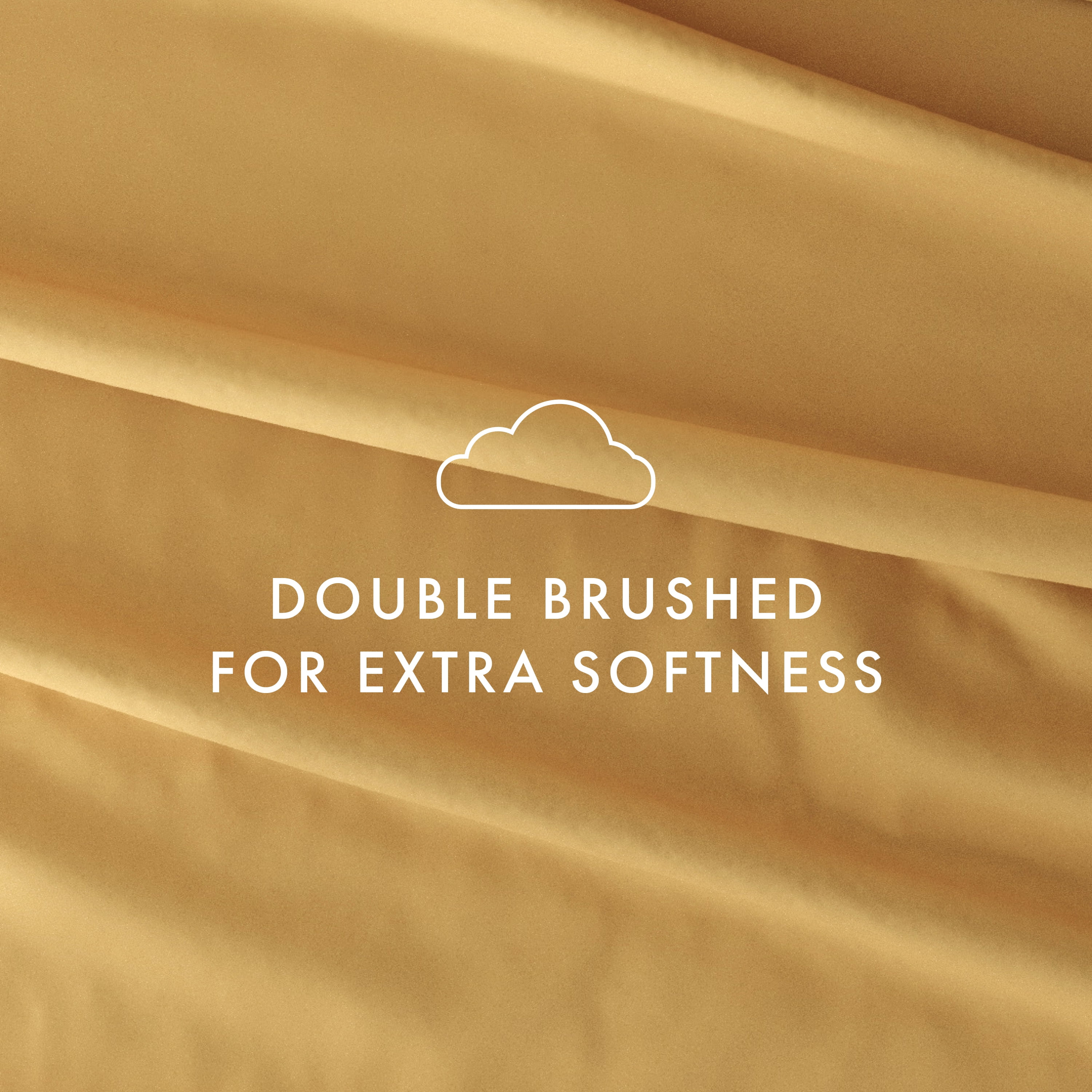 Noble Linens 4 Piece Solid Microfiber Bed Sheet Set, Gold, California King