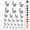 Black, variant on Ring-Tailed Lemur Water Resistant Temporary Tattoo Set Fake Body Art Collection - Light Green