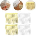 thumbnail image 2 of 12 pcs Clips Accessories Fine Small Veil Comb Teeth Girls Women French Bridal Clip Metal Side Wedding Gold Combs for Flexible Silver Hair Decorative, 2 of 5