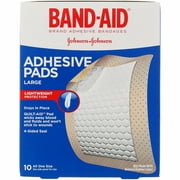 Band-Aid Brand Tru-Stay Adhesive Pads, Large Sterile Bandages, 10 ct