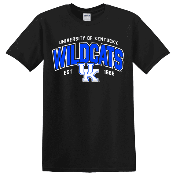 Leaf Vintage University Of Kentucky Wildcats Crewneck Black Graphic T-Shirt