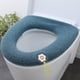 thumbnail image 4 of Cojín del asiento del váter, cubierta gruesa y cálida y suave para invierno, con asa para inodoros universales, 4 of 7