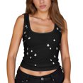 thumbnail image 2 of Lixiuxyad Women's Camisole Summer Camisole Top With Beaded Neckline Elegant Sleeveless Tank For Casual Wear And Layering,Black, 2 of 6