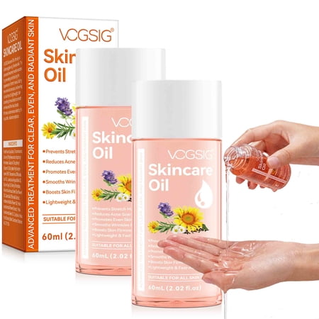 Vogsig 2-Pack Skincare Oil for Prevents Stretch Marks,Serum Hydrates Skin,For All Skin Types