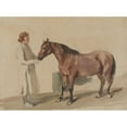 thumbnail image 2 of Piotr Michałowski 24x19 Black Ornate Framed Double Matted Museum Art Print Titled: Stableman with a Horse (1845), 2 of 5