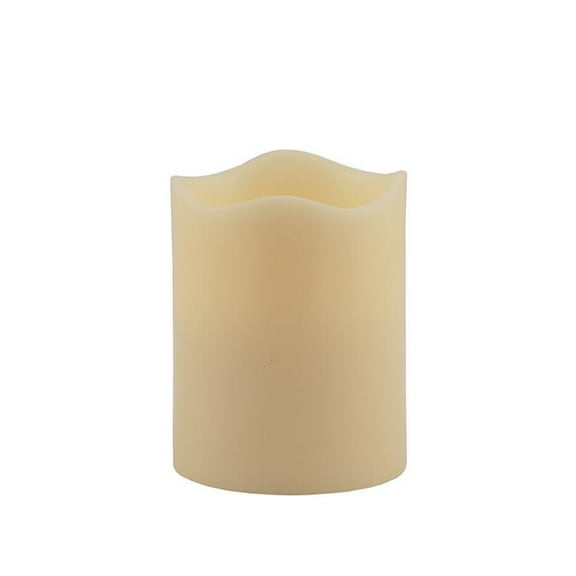 5 in. Flameless Pillar Candle, Ivory