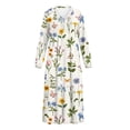 thumbnail image 5 of Tutolipy Floral Print Nightgowns for Women Long Sleeve Sleepwear Breathable Loungewear V Neck Sleepshirts for Home, S, 5 of 7