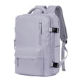 thumbnail image 3 of Mochila ligera para portátil con doble hombro y compartimento para zapatos para mujer morado claro, 3 of 9