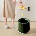 thumbnail image 6 of AuroraX Large Bedroom Trash Can Green Rectangle 3 Gallon Double-Layer Wastebasket Plastic Stylish Minimalist Trash Bin for Office Livingroom, 6 of 6