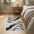 thumbnail image 3 of ODIKA 2'x3' Washable Doormat Abstract Bordered Veined Motif Streaks Flow Symmetrical Swirl Flowing Dynamic for Entryway, Kitchen, Laundry Room, Non-Slip, Low Pile, 3 of 7
