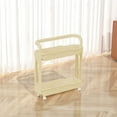thumbnail image 4 of YOTQUSKI 2 Tier Slim Cart, Small Cart, Bathroom Cart, Shelf with Wheels for Office, Living Room, Kitchen, Laundry, Bathroom, 4 of 5