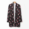 thumbnail image 5 of Unir Women Open Front Christmas Print Long Sleeve Flowy Hem Cardigan Reinforced Stitching Resistant Polyester Holiday Cover Up 1pc S-XXL True To Size, 5 of 7