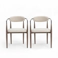 thumbnail image 2 of Gold Accent Iron Frame Dining Chairs: Modern Aesthetics & Upholstered Luxury, 2 of 12