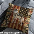 thumbnail image 2 of jejeloiu Wild Animal Wolves Fabric by the Yard 3 Yards,Vintage American Flag Sewing Fabric,Retro Camouflage Maples Fabric for Sewing For Children,Microfiber Bedroom Decor, 2 of 6