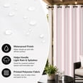 thumbnail image 2 of Bedliving Outdoor Curtains for Patio Waterproof, Light Pink White Stripe Grommet Curtains, Outside Drapes for Porch Gazebo Pergola Cabana, 2 Panels, 54" x 95", 2 of 6