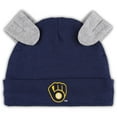 thumbnail image 4 of Newborn & Infant Navy/White Milwaukee Brewers Dream Team Bodysuit Hat & Footed Pants Set, 4 of 5