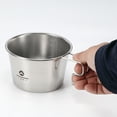 thumbnail image 4 of Tazón de fuente de Sierra IrforaCuenco Sierra S369 de acero inoxidable para exteriores, vajilla de Picnic de gran capacidad de 600ml, barbacoa portátil, senderismo, cuenco para acampar, utensilios de, 4 of 7