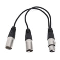 thumbnail image 2 of Cable Divisor XLR Y, Cable XLR Hembra Balanceado A Doble XLR Macho Para Mezcladores De Escenario De Estudio, Cable OFC 24 AWG Con Conectores XLR De 3 Pines, Carcasa De Cobre, 2 of 7