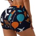 thumbnail image 2 of Qekee Creative Transport Women Workout Shorts, Sports shorts, Scrunch Butt Lifting Gym Shorts, Breathable Soft - XX-Large, 2 of 9