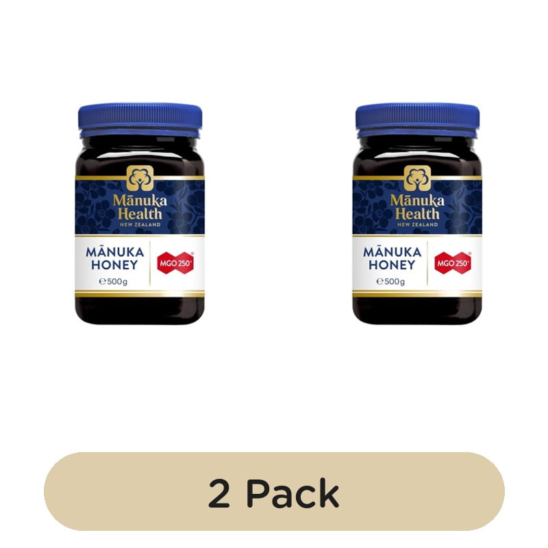 Manuka Health MGO 250+ Manuka Honey 500g, British Import (Pack of 2)
