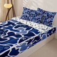 thumbnail image 3 of Homewish Camouflage Game Pad Zipper Queen Comforter Set with Fitted Sheet and 2 Pillowcases,Modern Esports Gamepad Zipper Bedding Set,Navy Blue,Gamepad Reversible,4pcs, 3 of 8