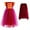 Wine Red 2pcs, variant on IBTOM CASTLE Kids Girls Witch Costume Tulle Dress Velvet Hooded Cloak Wigs Set Halloween Cosplay Birthday Party Carnival Dress up Outfit 7-8 Years Green 3pcs