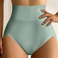 thumbnail image 6 of JUSLIO Panties for Women High Waisted Briefs No Show Underwear Butt Lifting Tummy Control Underwear Green L, 6 of 7