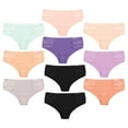 thumbnail image 2 of Pretty Sweet Intimates Laser Cut Seamless Cheeky Bikini Underwear with Lace, Light Colors, M, 10 Pack, 2 of 4