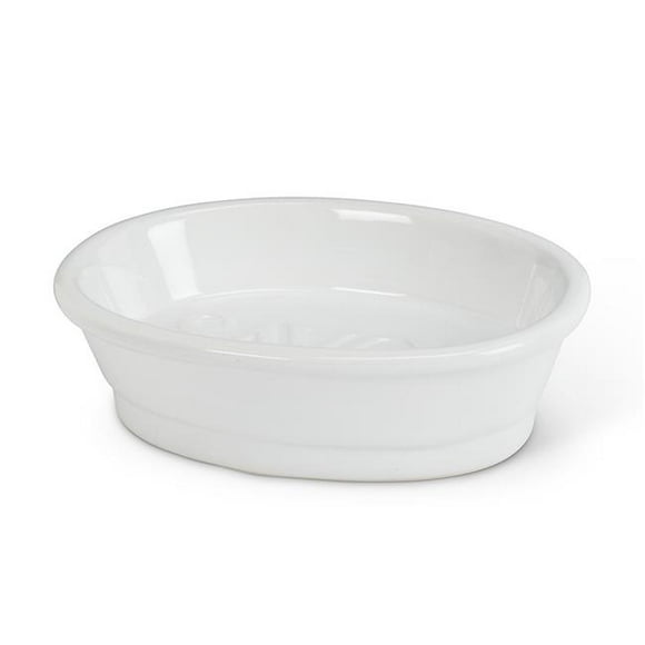 Abbott Collection AB-27-SAVON 5 in. Oval Savon Soap Dish, White