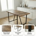 thumbnail image 5 of CasaGlajore 55" Modern Industrial Dining Table with MDF Tabletop and Matte Black Metal Legs, 5 of 6