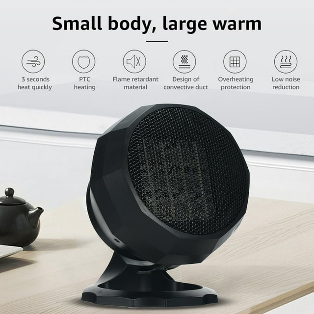Amdohai WG-089 Mini Electric Heater Portable Home Warmer Fast Heating Fan 50-60HZ Desktop Warm Air Blower Radiator for Winter Household