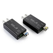 Transwan Mini 3G SDI to optic Fiber Extender Set, 1 Channel of Forward 3G-SDI Video with Loop Out and 1 Channel of Reverse RS485 data Over 1 core 10 Km SMF Fiber