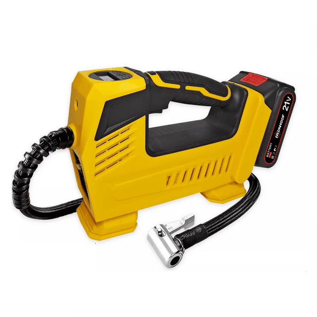 Compresor Inflador De Llantas Inalámbrico Portátil Para Auto Amarillo/Negro