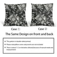 thumbnail image 6 of Vintage Floral Pillow Covers 18x18 Inch Set of 2 Black Floral Outdoor Decorative Throw Pillows Chinoiserie Flower Pillowcases Rustic Farmhouse Cushion Covers for Couch Home Decor, 6 of 7
