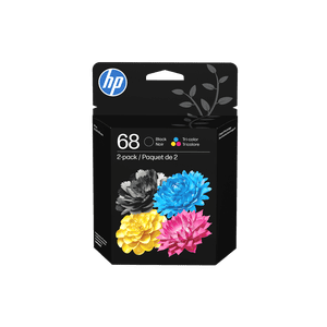 HP 68 2-Pack Black and Tri-Color Ink Cartridges