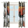 thumbnail image 3 of Blackout Curtains for Bedroom Ambulance Car Full Room Darkening Grommet Curtains for Living Room,Thermal Insulated Ombre Drapes, 3 of 7