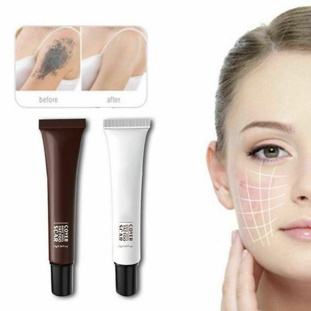 Crema de camuflaje de doble propósito para ocultar manchas y marcas de nacimiento, transforma instantáneamente tu piel Corrector profesional de cicatrices y tatuajes
