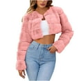 thumbnail image 2 of Wancir Womens Fuax Fur Coat Winter Warm Fluffy Faux Fur Parka Jacket Thick Plus Size Outerwear Overcoat, 2 of 7
