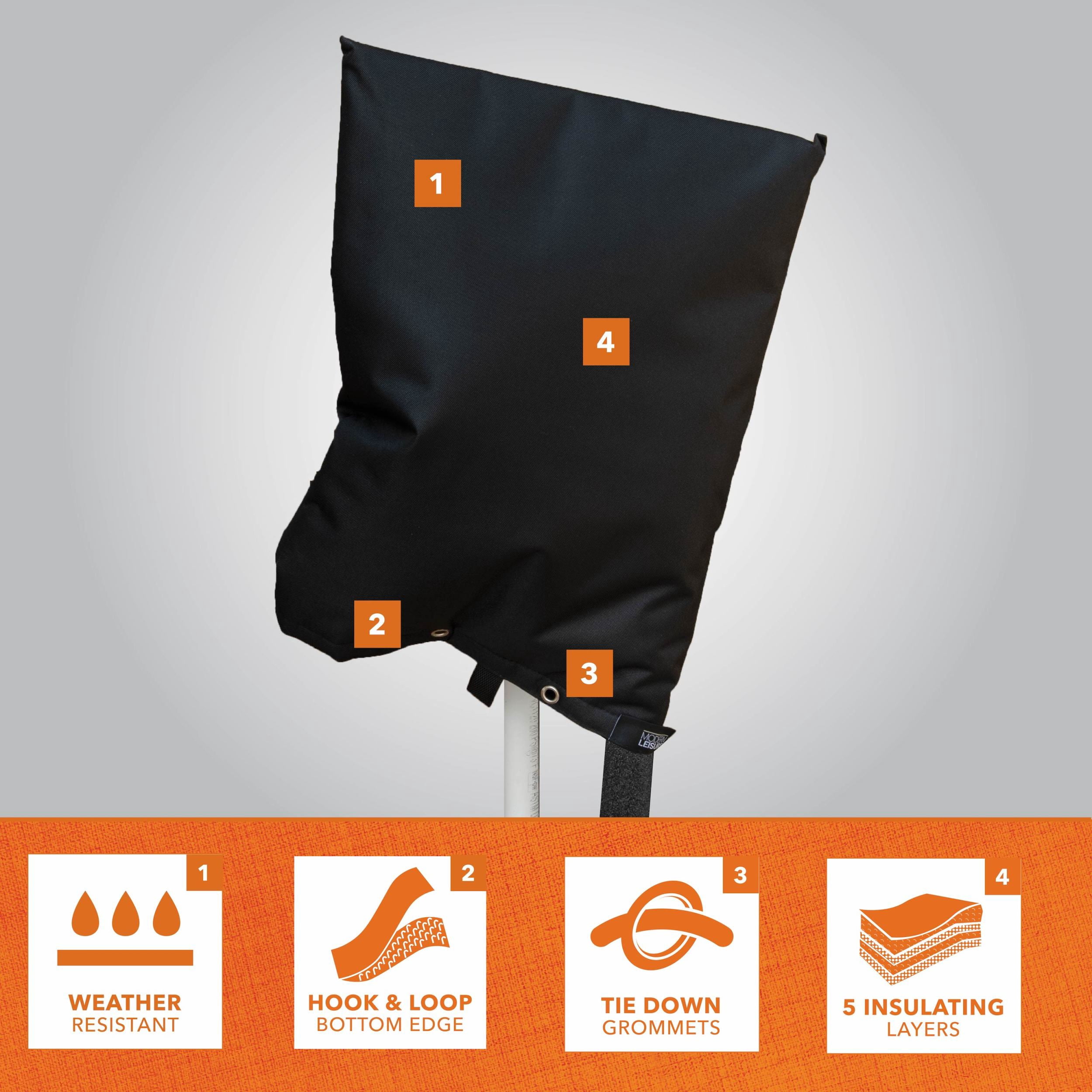 Modern Leisure Basics Outdoor Sprinkler Backflow Preventer Cover, 30L x 26h, Black
