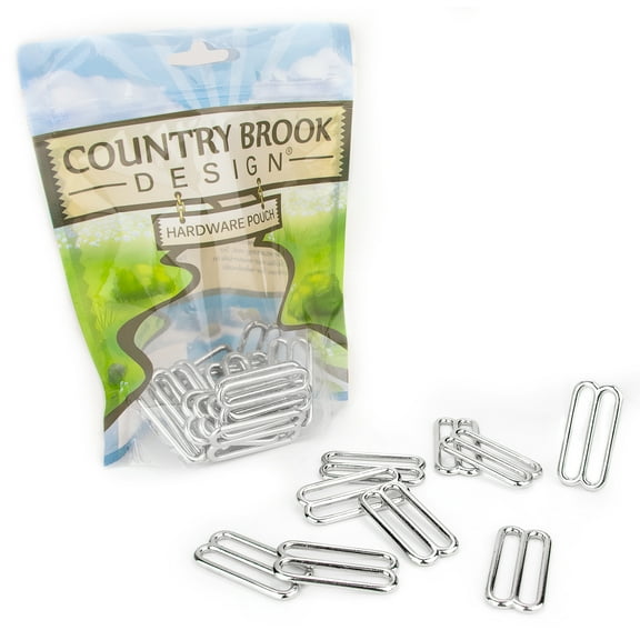20 - Country Brook Design® 1 1/2 inch Metal Round Triglide Slides