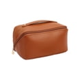 thumbnail image 2 of Leather Cosmetic Storage Bag, Large Capacity Travel Wash Bag, Multi-Function PU Leather Organizer for Toiletries & Cosmetics, Durable & Portable Design for Travel & Home Use, 2 of 6