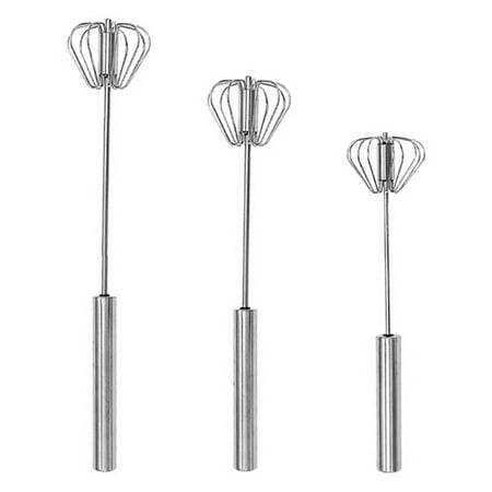 

Ekeka Free Shipping 3pcs Stainless Steel Beater Milk Frother Semi Automatic Cream Stirring