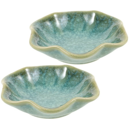 FRCOLOR 2pcs Ceramic Ring Tray Jewelry Plate Jewelry Dish Trinket Storage Plate Ring Holder